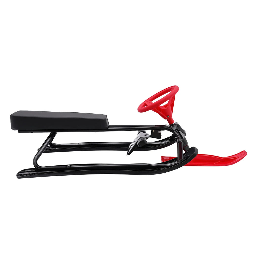 Snow Racer Sled Slider Board with Steering Wheel Double Brake C505835