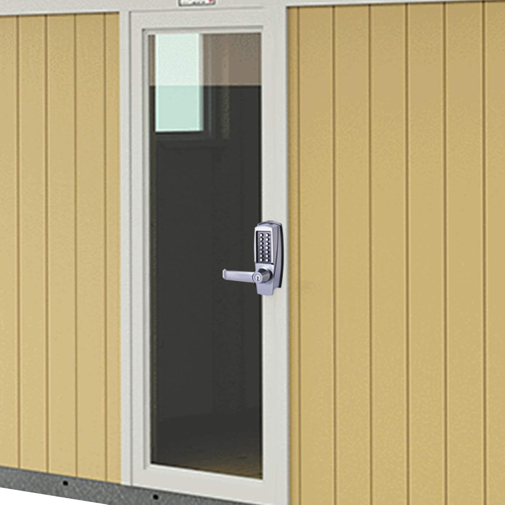 Mechanical Push Button Lever Lock, 60mm Backset, 13 Digit Keypad, Satin Chrome T966