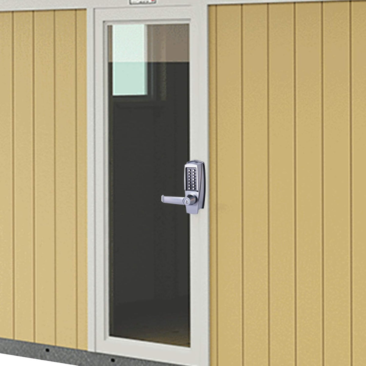 Mechanical Push Button Lever Lock, 60mm Backset, 13 Digit Keypad, Satin Chrome T966