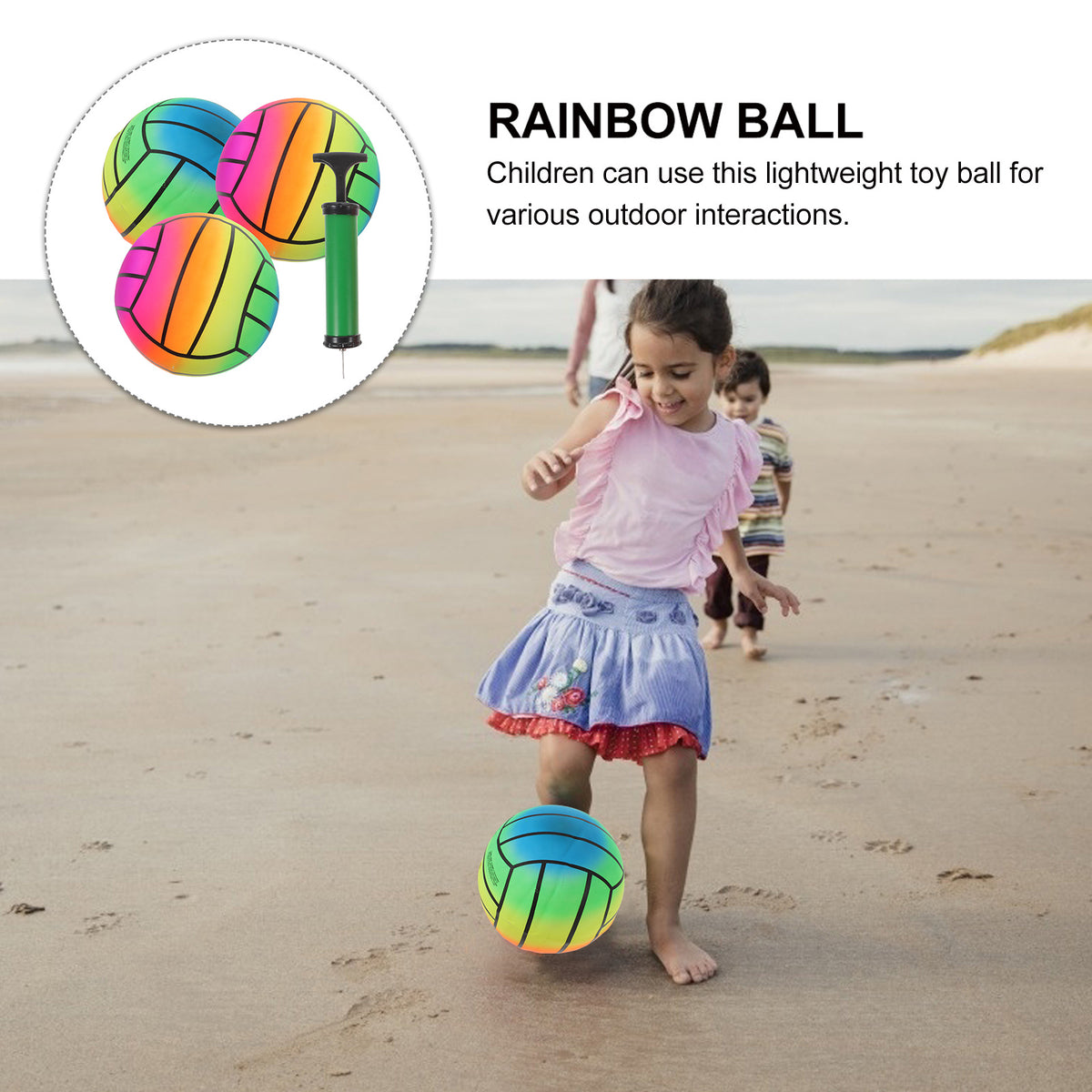 1 Set/4pcs Kids PVC Inflatable Ball Toy T21663