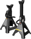 Steel Jack Stands 3 Ton Capacity Black Pair Pack of 2 W82435