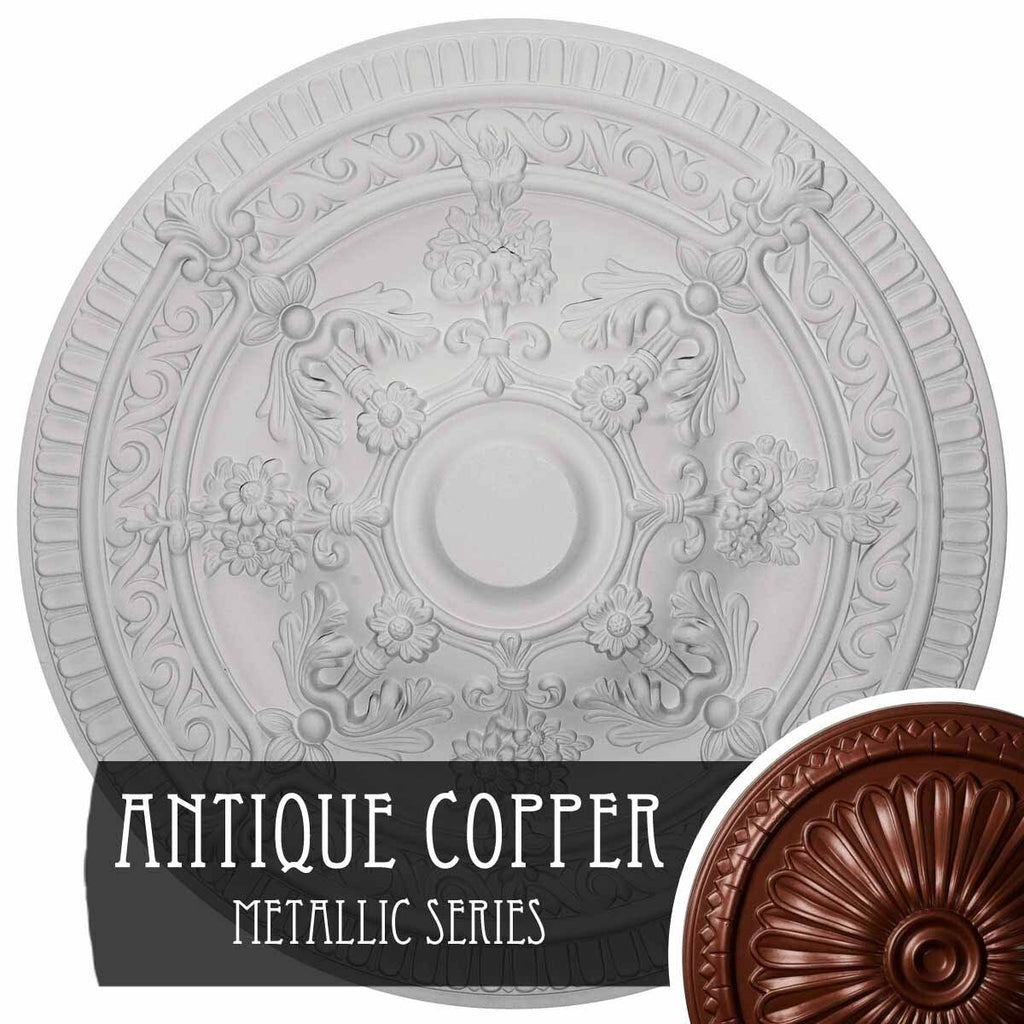 26x22OD x 3x22P Hand-Painted Ceiling Medallion J52998
