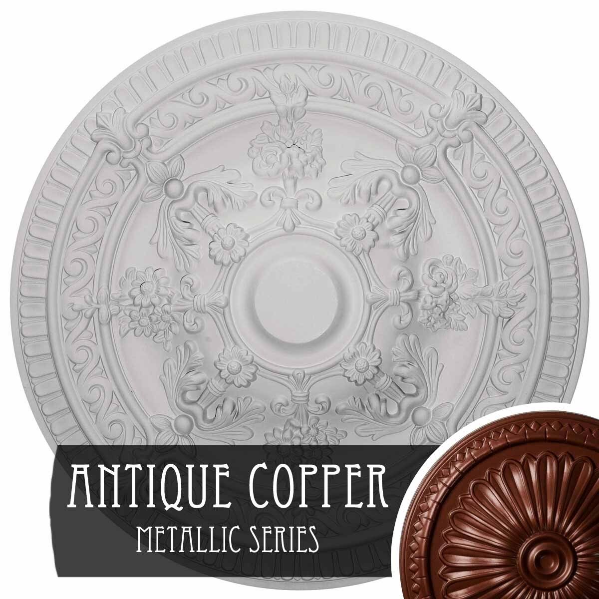 26x22OD x 3x22P Hand-Painted Ceiling Medallion J52998