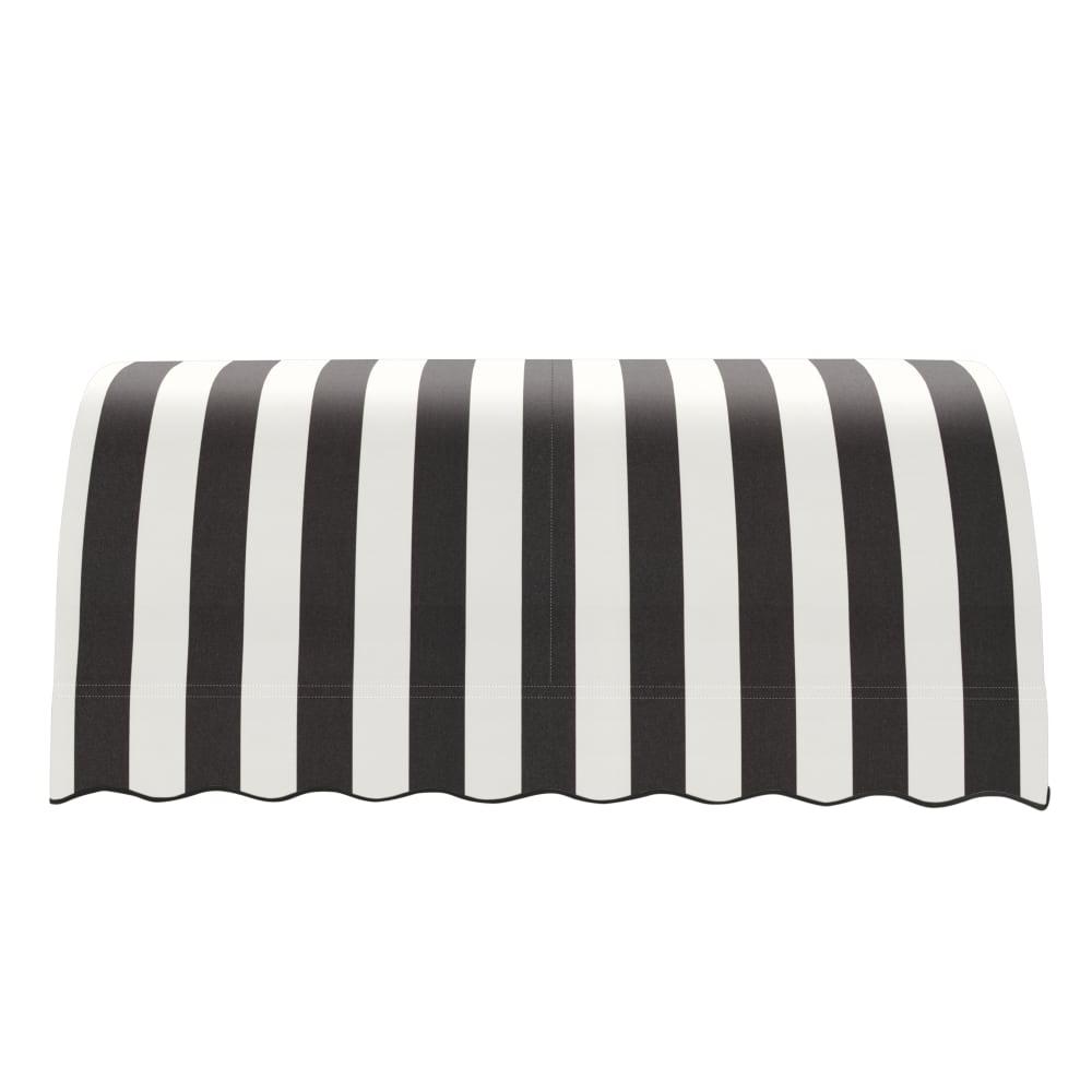 Black/White Stripe Acrylic Fixed Awning F94982