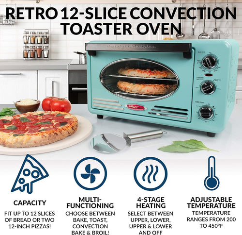 0.7-Cu. Ft. Retro Convection Toaster Oven, Aqua W453