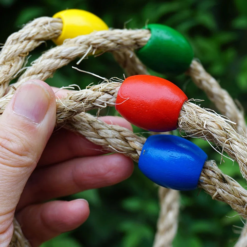 10 PCS Wooden Ring Toss Game Toy P440719