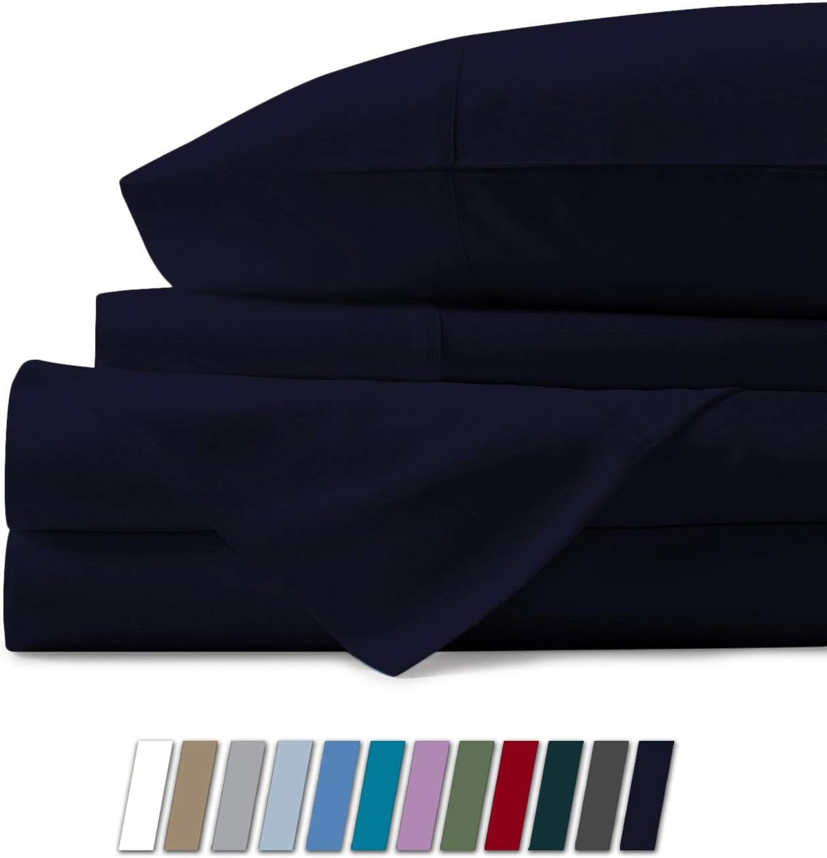 100% Egyptian Cotton California King Sheet Set, Stone Grey, Deep Pocket D845