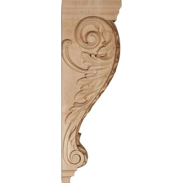 Medium Jumbo Acanthus Wood Corbel, Walnut Y8653