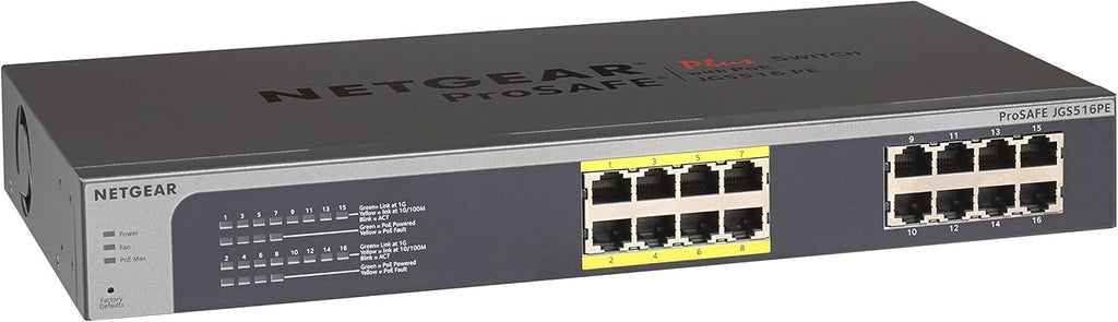 8-Port Gigabit Ethernet Unmanaged PoE Switch with 8 x PoE+ @ 123W J61592
