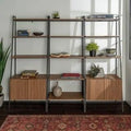 3 Piece Ladder Shelf Storage Wall Mocha X87094