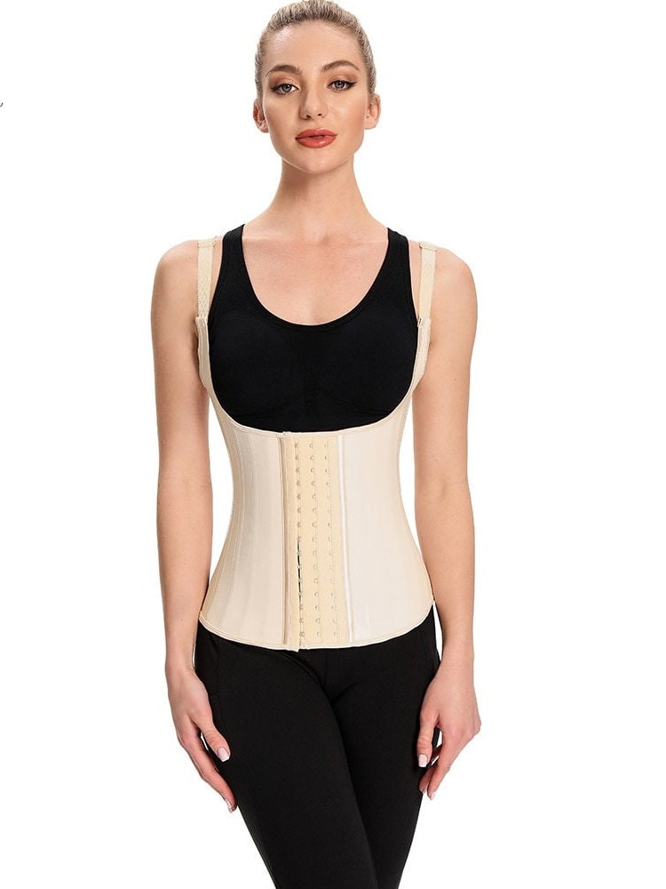 Adjustable Waist Trainer Steel Boned Corset Latex Body Shaper X629594