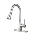 Brushed Nickel Gooseneck Single Handle Kitchen Faucet L954586