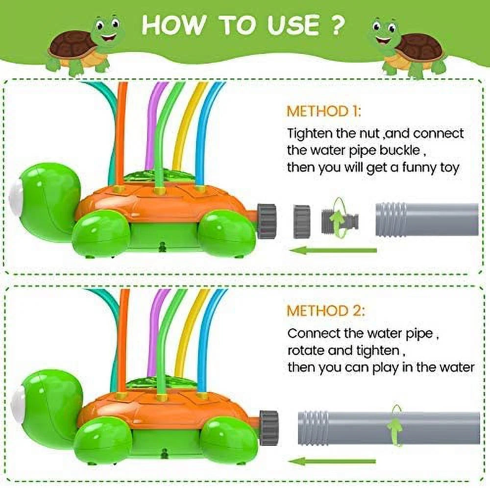 Spinning Turtle Sprinkler Toy for Garden Hose Y110