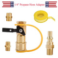 1/4" RV Propane Quick Connect Adapter Brass 5-Piece Set S598
