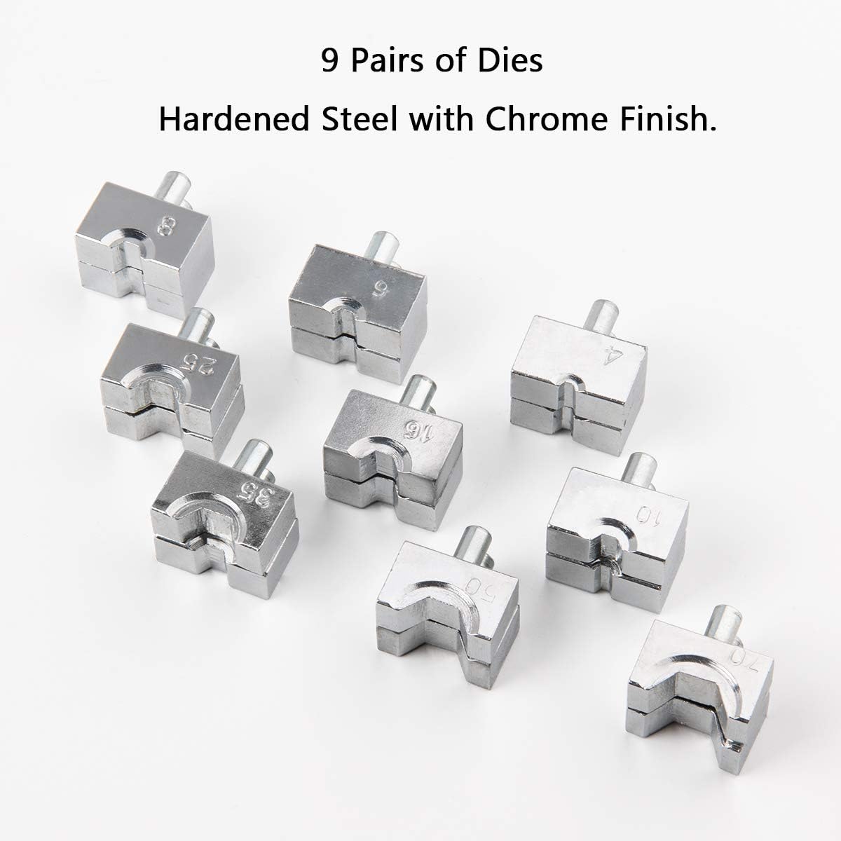 Hydraulic Wire Crimping Tool With 9 Pairs of Dies V60072