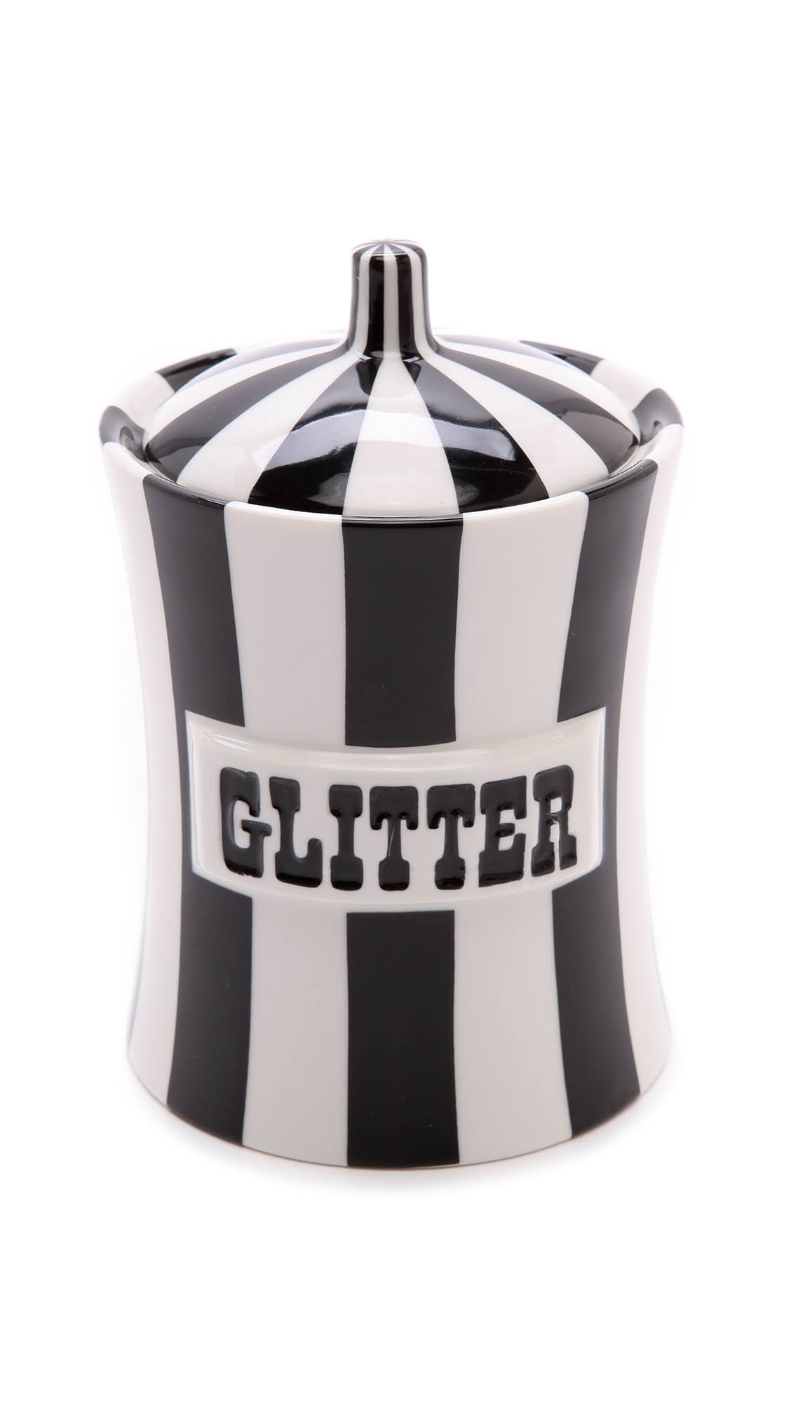 Black/White Glitter Canister Z32206