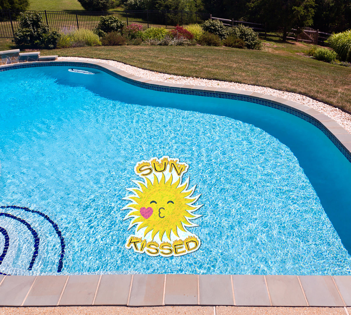 Yellow Vinyl Underwater Pool Mat Tattoo P7448