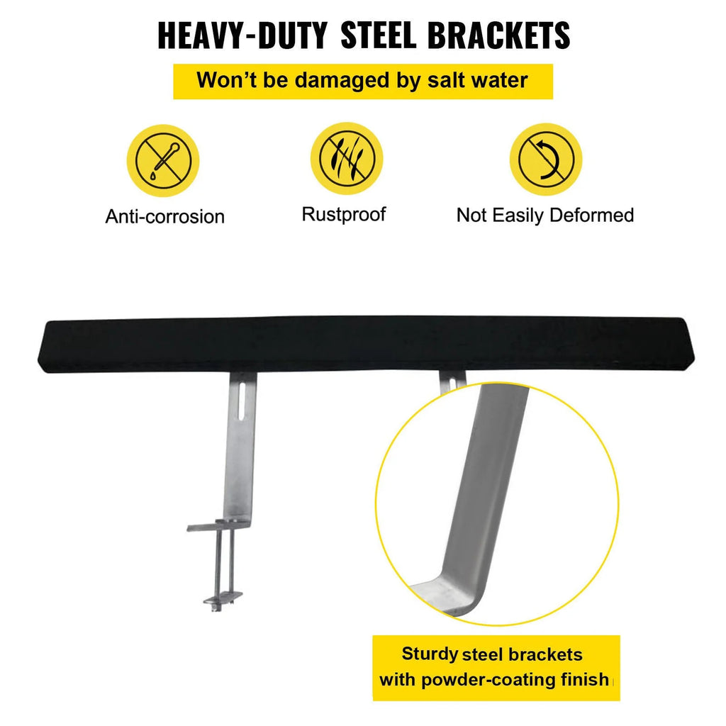 48" Boat Trailer Guide-Ons, 2-Pack, Rustproof Steel with Carpet-Padded Boards X441