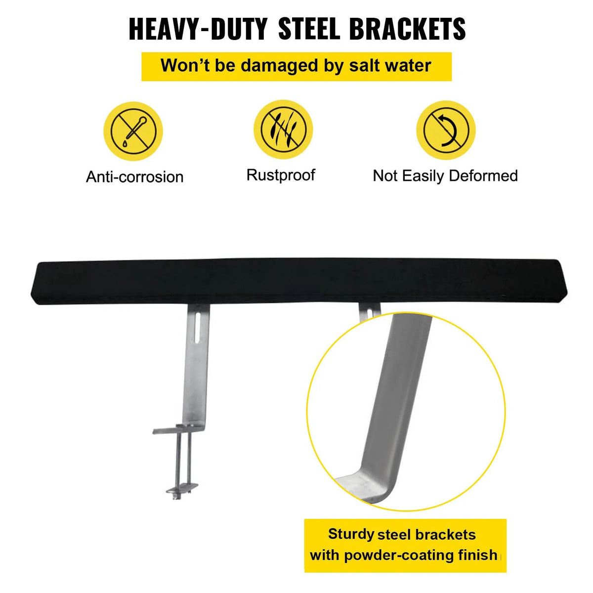 48" Boat Trailer Guide-Ons, 2-Pack, Rustproof Steel with Carpet-Padded Boards X441