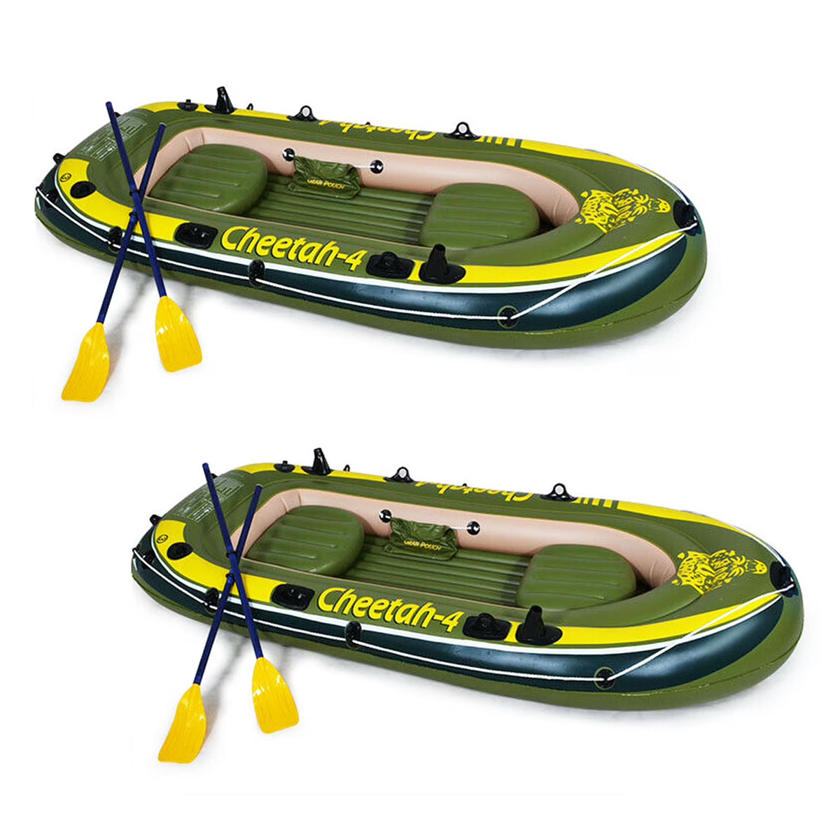 4 Person Inflatable Boat Raft Set with Oars & Air Pump X6533