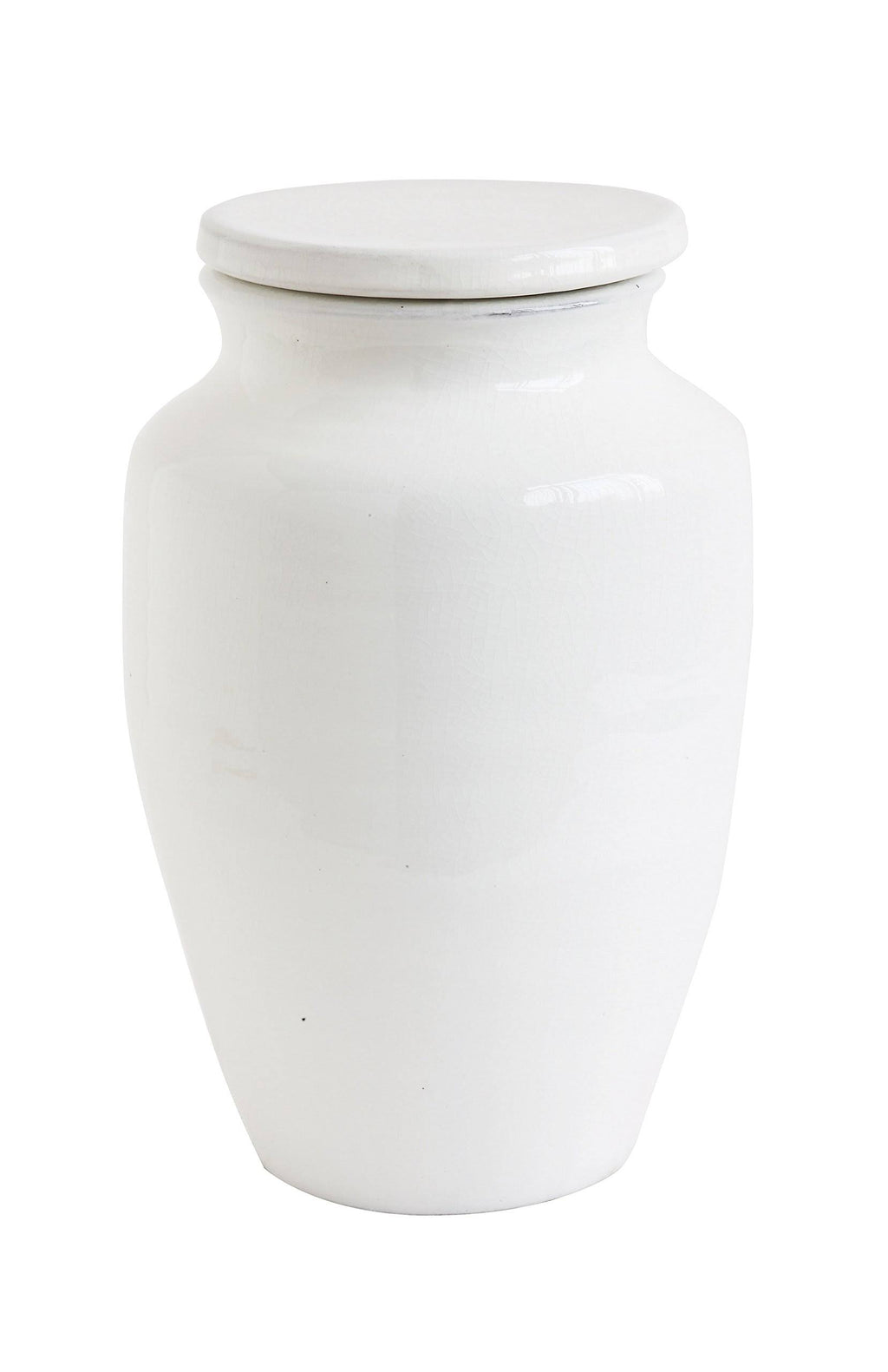 Medium White Terracotta Cachepot E435