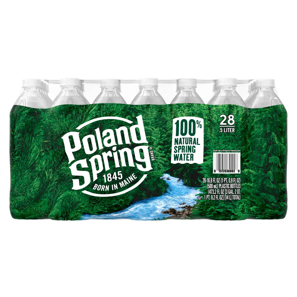16.9-ounce Natural Spring Water Plastic Bottles (Pack of 28) U158