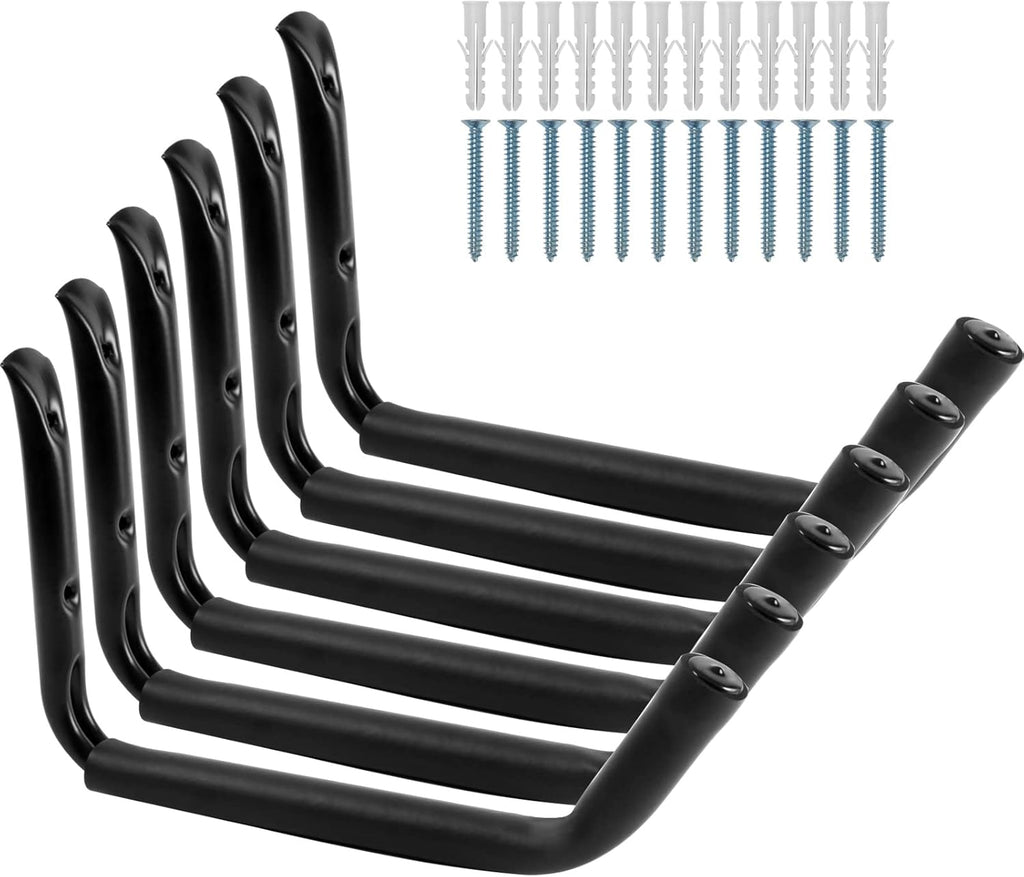 Kayak Storage Heavy Duty Hooks, 15 Inch Wall Mount Jumbo Arm Hanger, 6 Pack Z595554