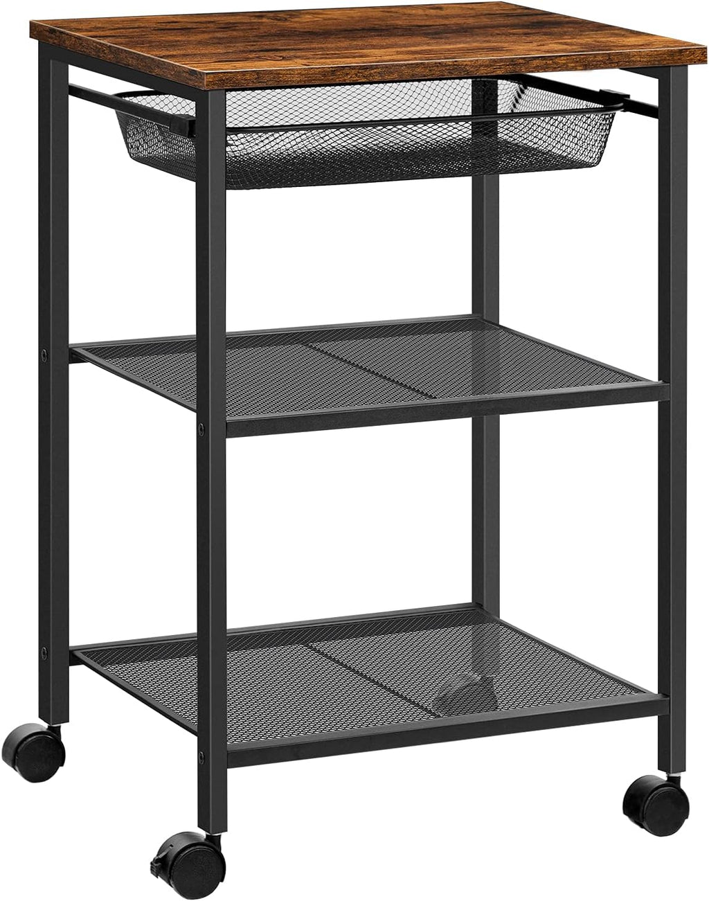 3-Tier Printer Cart with Storage Shelf and Wheels G1310