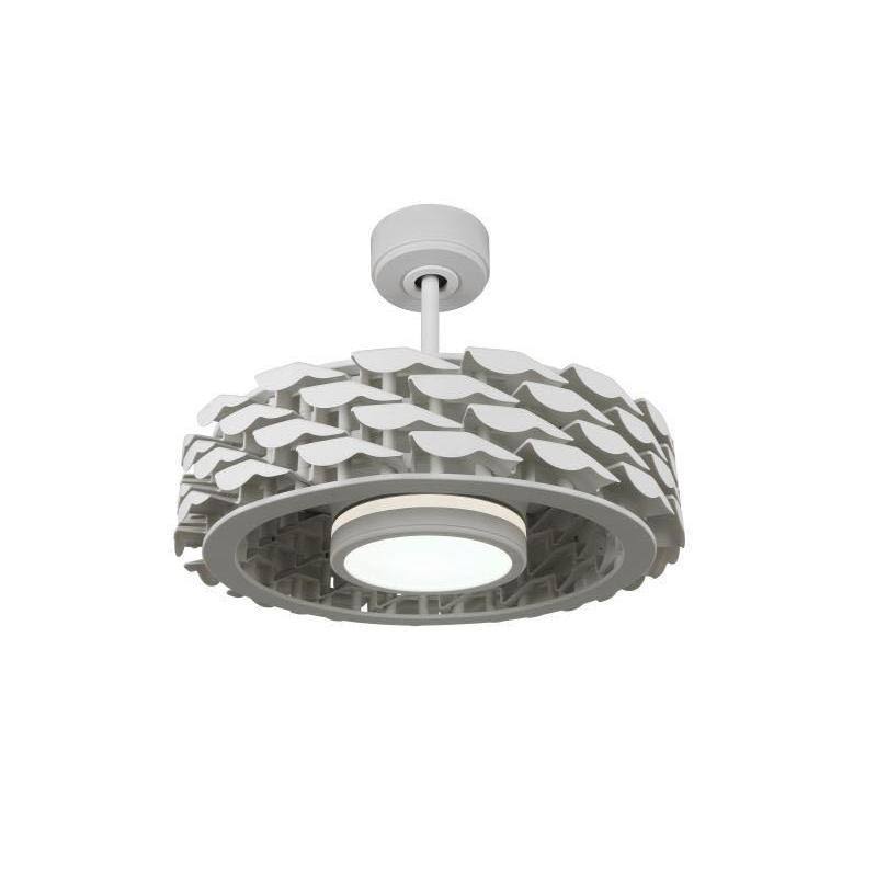 White 6 Speed Dimmable LED Bladeless Ceiling Fan Y636