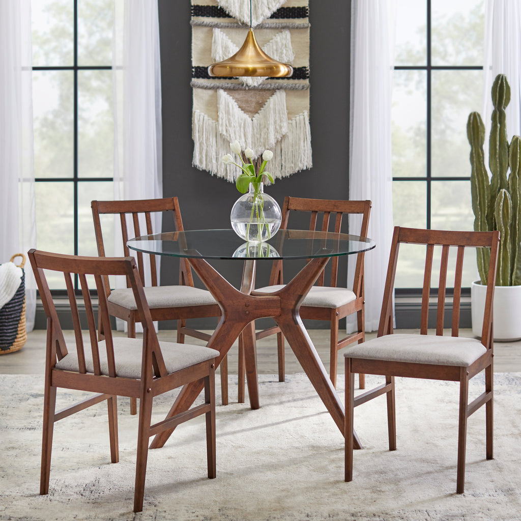 Round Dining Table with Tempered Glass Top Z96790