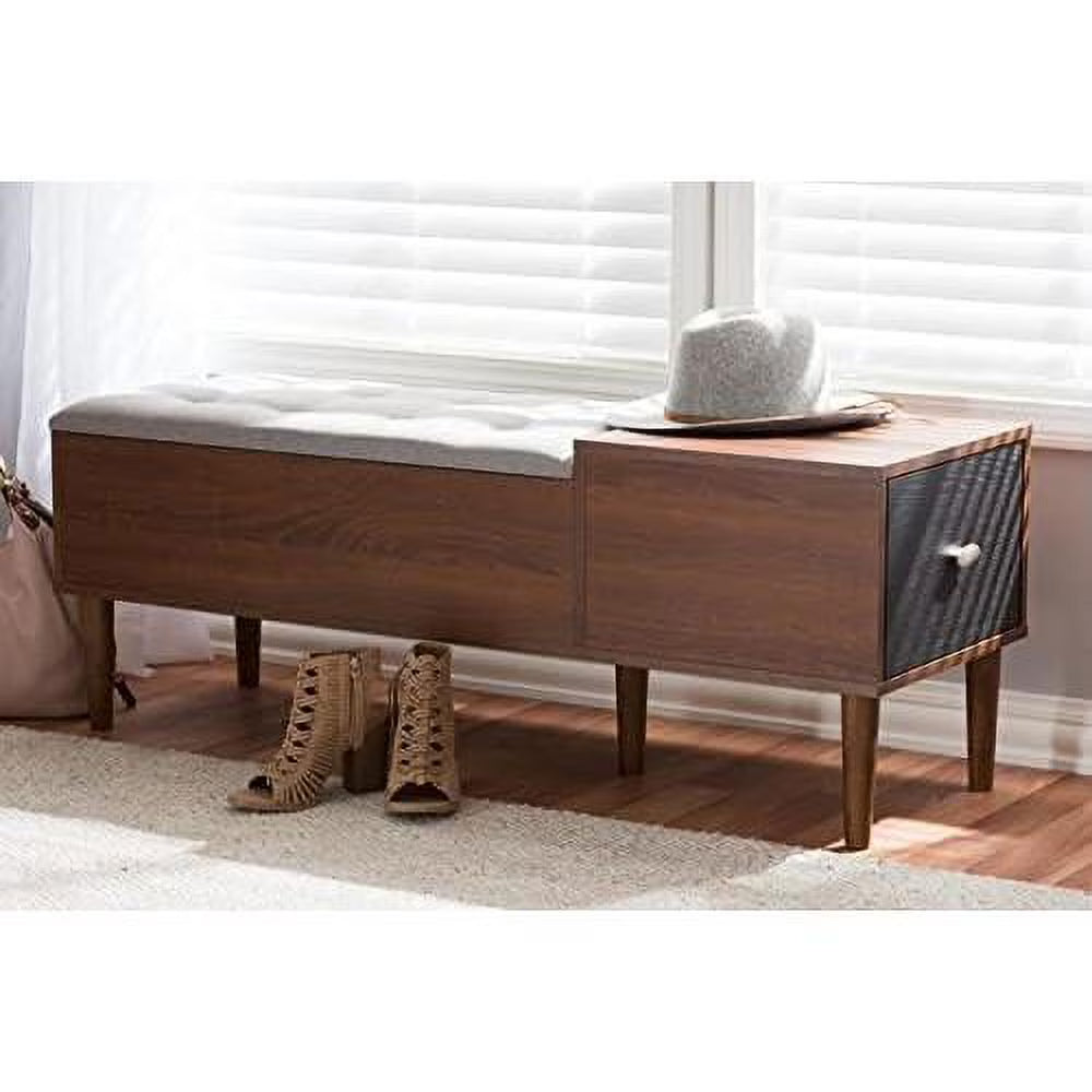 Brown Fabric Shoe Rack Cabinet Q554
