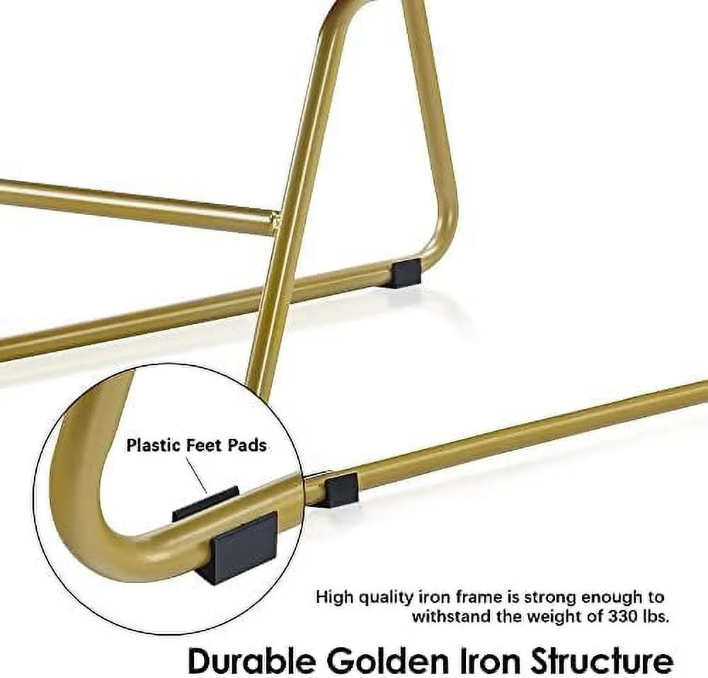 Accent Chair with Ottoman PU Leather Club Chair with Golden Metal Legs V621