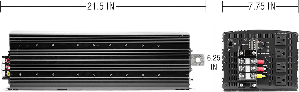 12V 10000 Watt Power Inverter with Remote Control, 20000 Watt Surge Peak R234