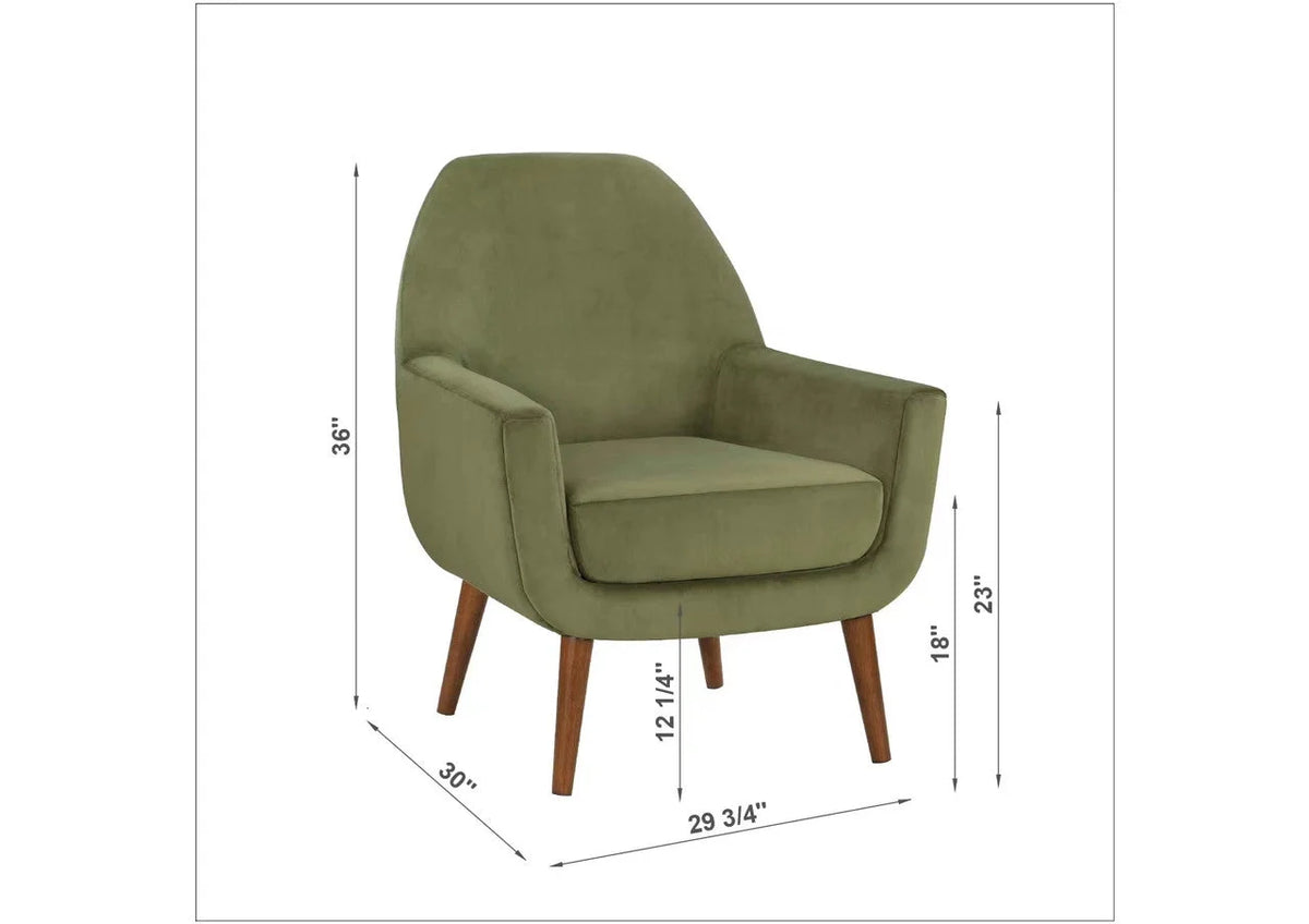 Green Velvet Arm Chair U95525