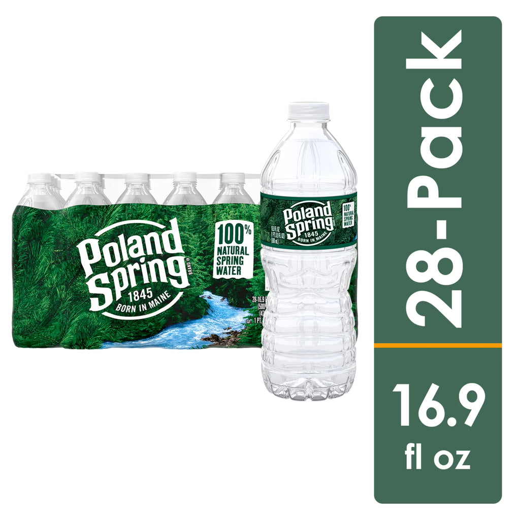 16.9-ounce Natural Spring Water Plastic Bottles (Pack of 28) U158