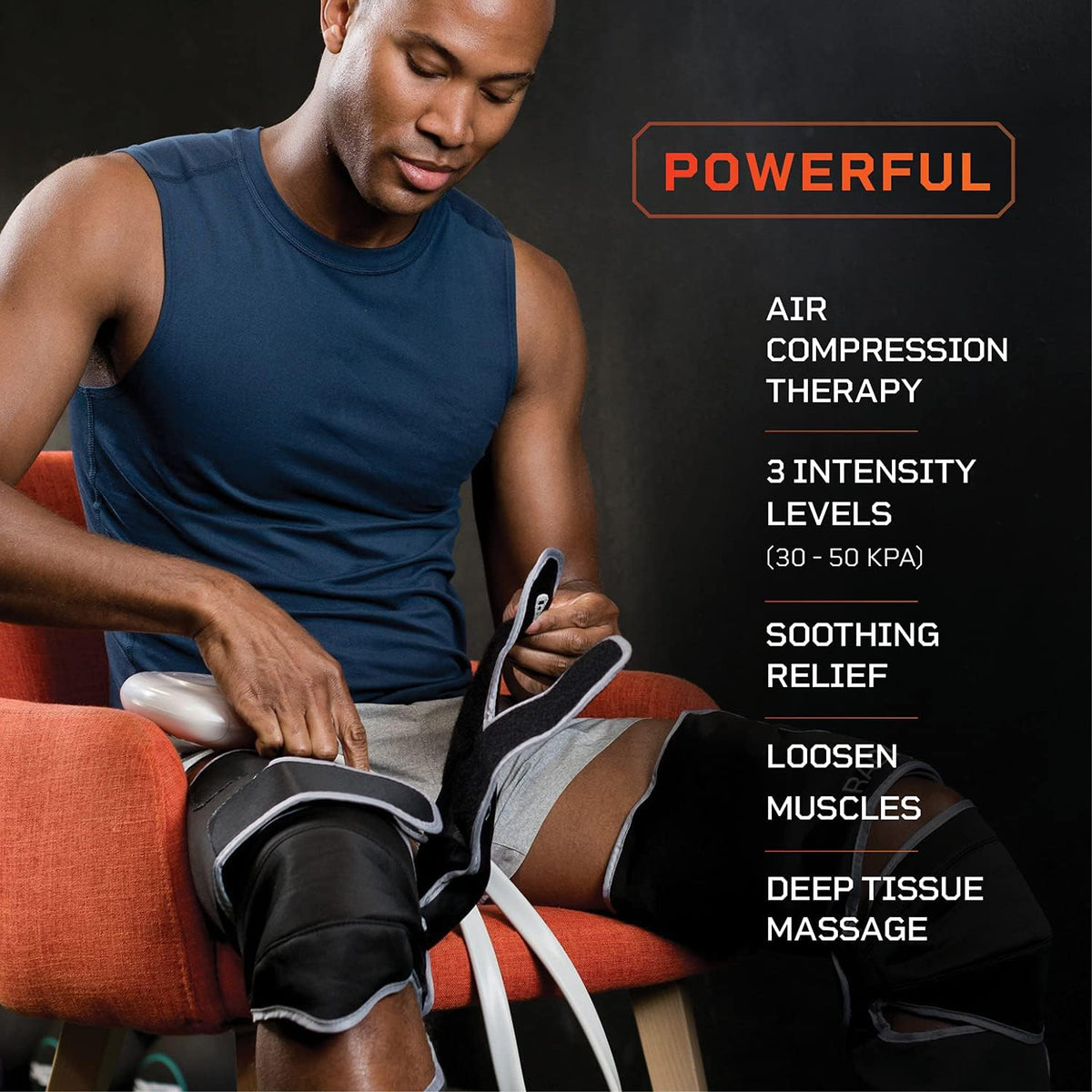Thigh, Calf and Foot Massager Machine Extra Wide Leg Compression Massager with Remote Control N74620