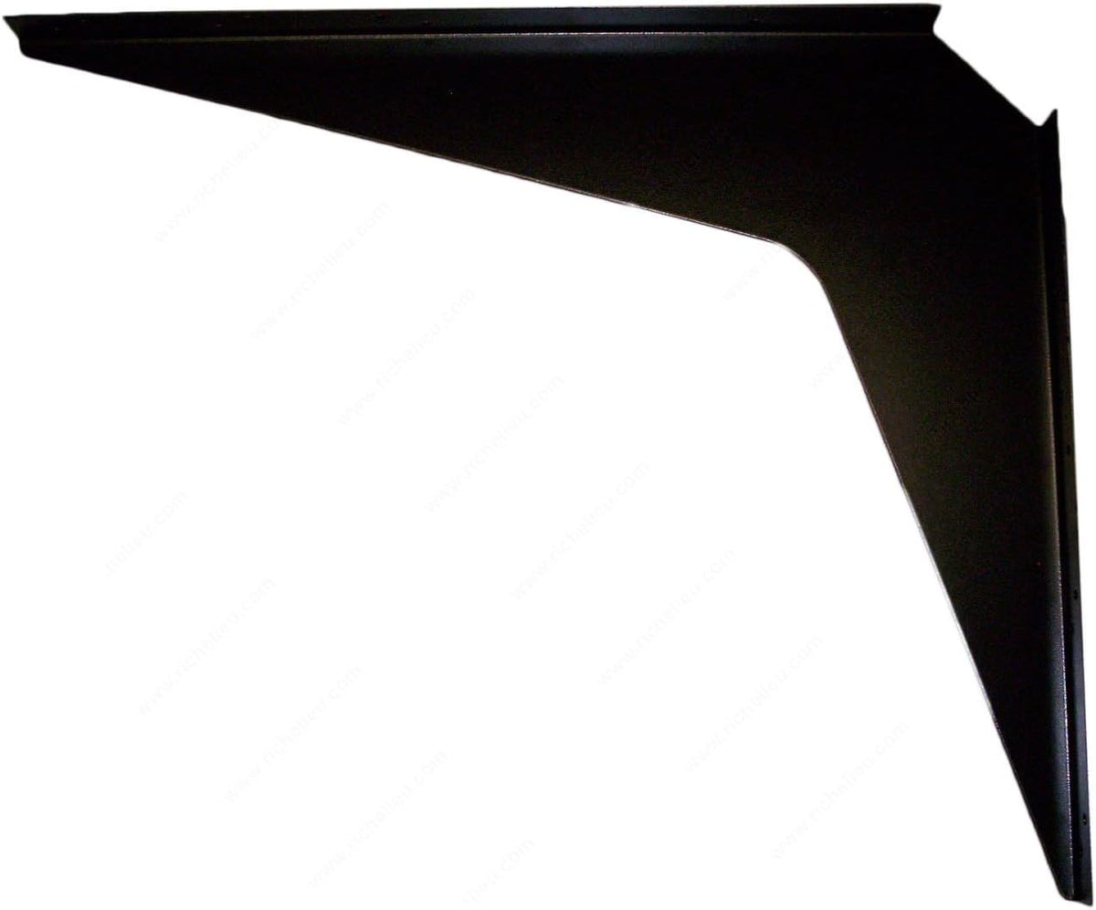 Heavy-Duty Reversible Brackets 1000lb. Load Capacity Black Pack of 2 G207829