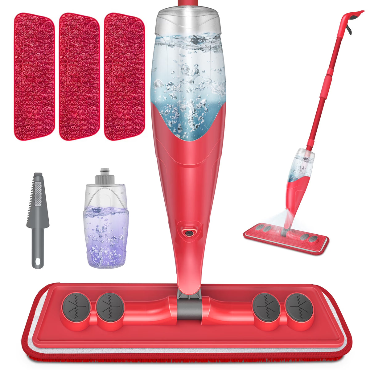 Microfiber Spray Mop with 3 Washable Pads L8934