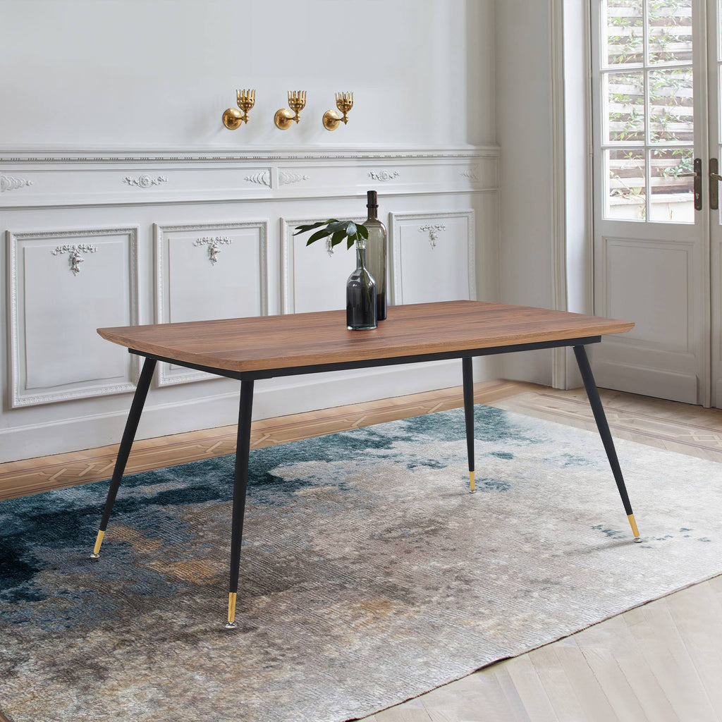 Walnut and Metal Dining Table N582952