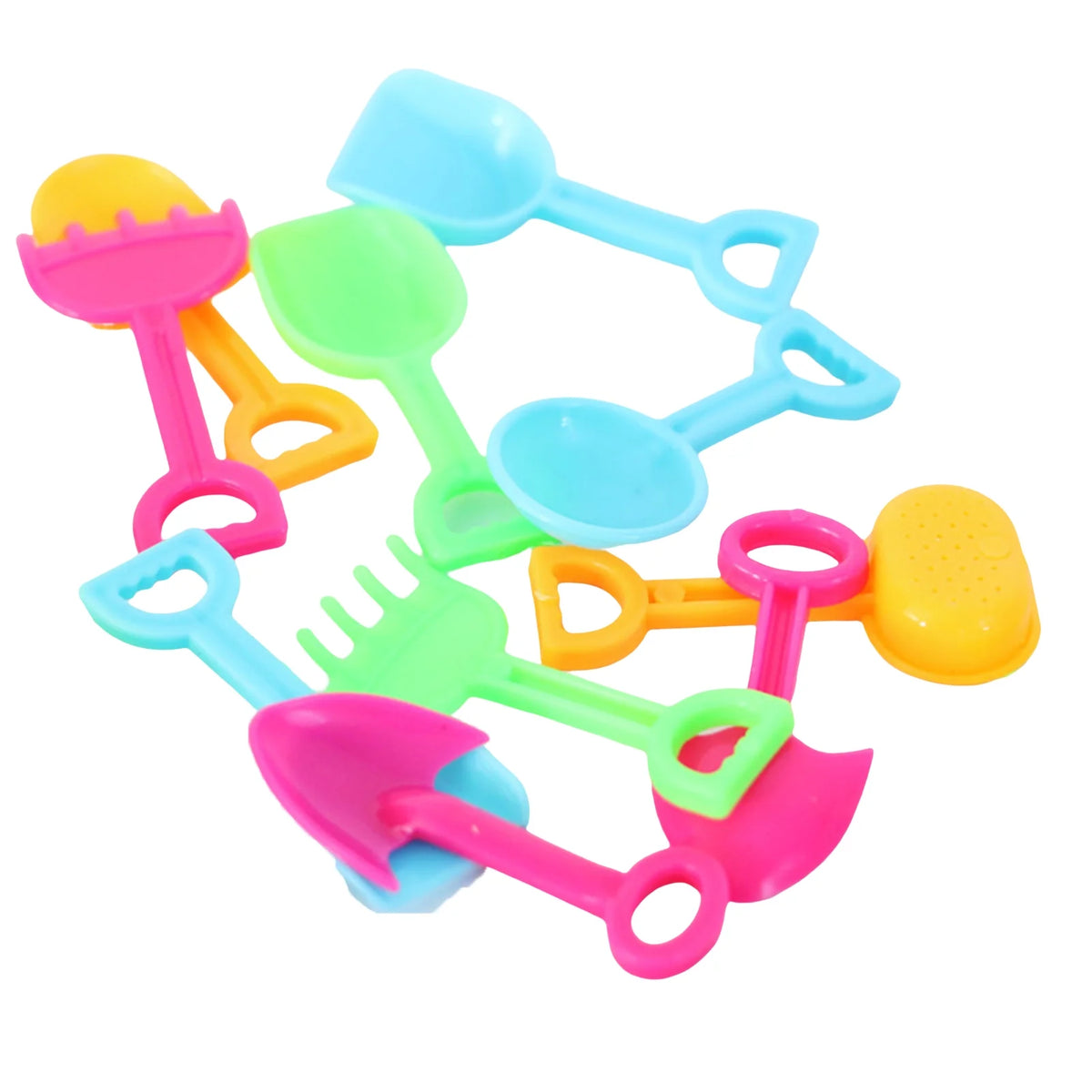10Pcs 1/12 Miniature Beach Toys Dollhouse Shovel Rake Sand Digging Tool K97254