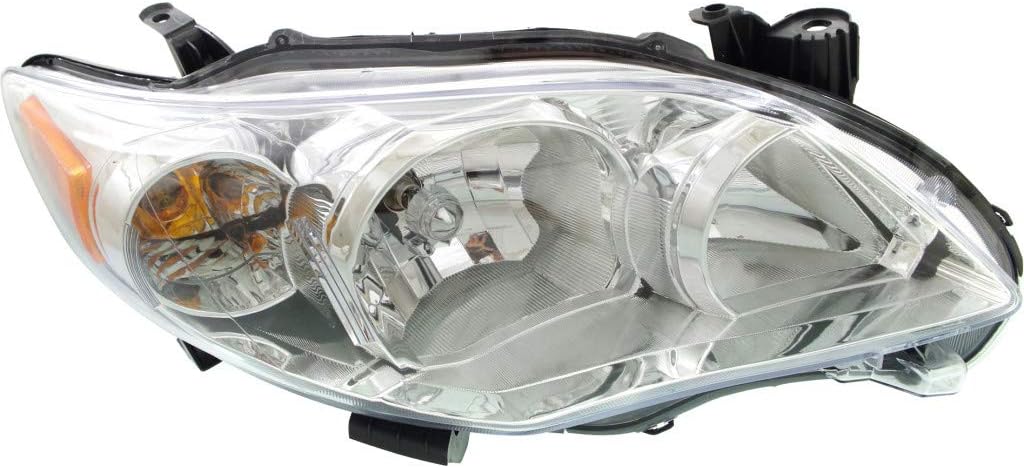 Passenger Side Headlight for Toyota Corolla 2011 2012 2013 with Bulbs Q6222